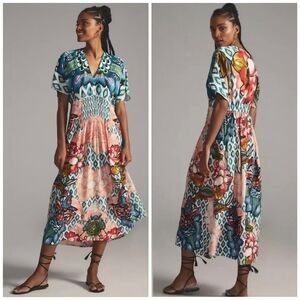 EUC Anthropologie Kaftan Dress Size Large